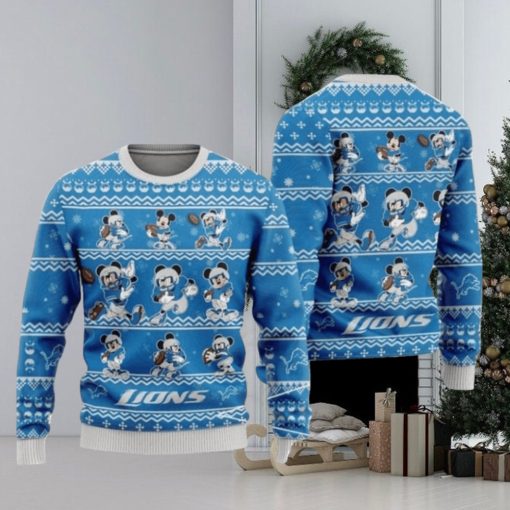 Nfl Detroit Lions Mickey Mouse Disney Ugly Christmas Sweaters