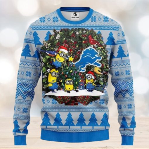 Nfl Detroit Lions Minion Ugly Christmas Sweaters