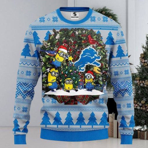 Nfl Detroit Lions Minion Ugly Christmas Sweaters