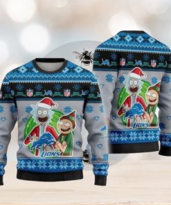 Nfl Detroit Lions Rick And Morty Ugly Christmas Sweaters