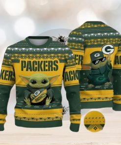 Nfl Football Green Bay Packers Baby Yoda Ugly Christmas Sweaters