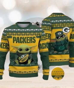 Nfl Football Green Bay Packers Baby Yoda Ugly Christmas Sweaters