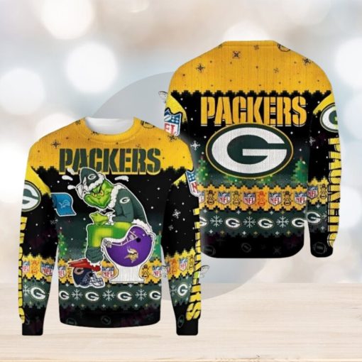 Nfl Green Bay Packers Grinch Funny Ugly Christmas Sweaters