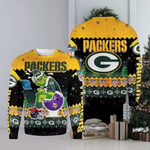 Nfl Green Bay Packers Grinch Funny Ugly Christmas Sweaters