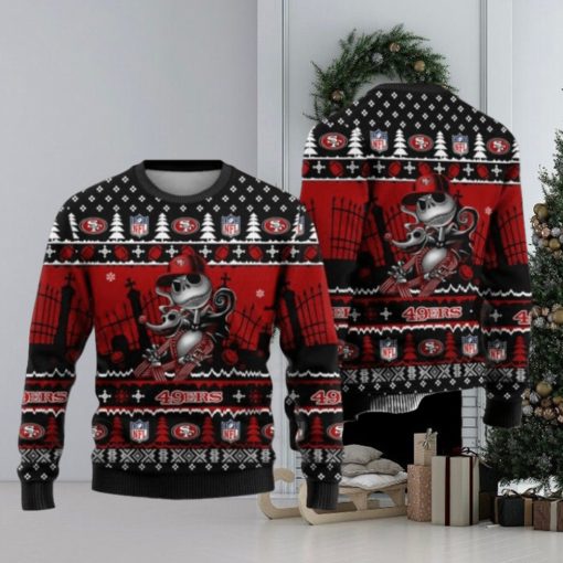 Nfl Jack Skellington San Francisco 49Ers Ugly Christmas Sweaters