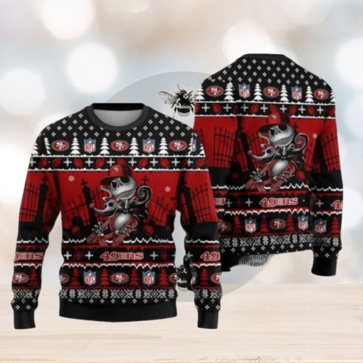 Nfl Jack Skellington San Francisco 49Ers Ugly Christmas Sweaters