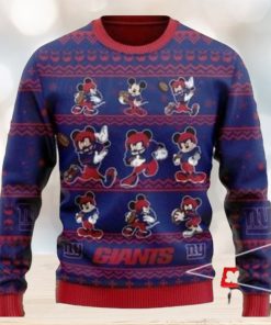 Nfl New York Giants Black Blue Ugly Christmas Sweaters