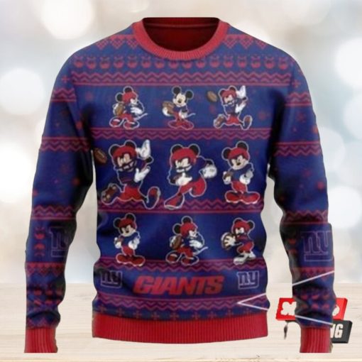 Nfl New York Giants Black Blue Ugly Christmas Sweaters