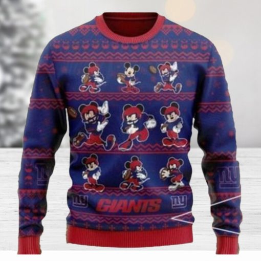 Nfl New York Giants Black Blue Ugly Christmas Sweaters