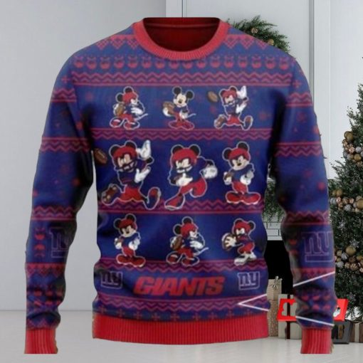 Nfl New York Giants Black Blue Ugly Christmas Sweaters