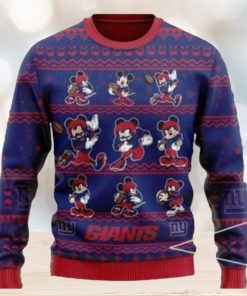 Nfl New York Giants Black Blue Ugly Christmas Sweaters