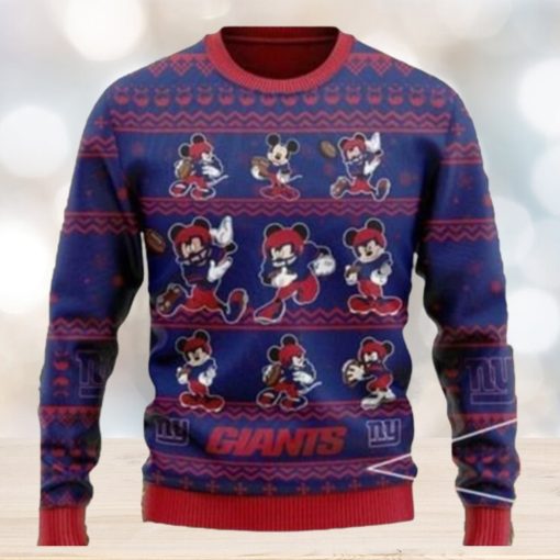 Nfl New York Giants Black Blue Ugly Christmas Sweaters