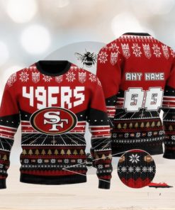 Nfl San Francisco 49Ers Custom Name And Number Personalized Ugly Christmas Sweaters