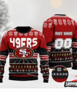 Nfl San Francisco 49Ers Custom Name And Number Personalized Ugly Christmas Sweaters