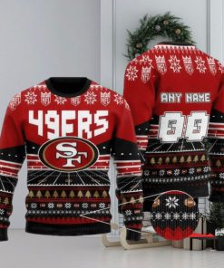 Nfl San Francisco 49Ers Custom Name And Number Personalized Ugly Christmas Sweaters