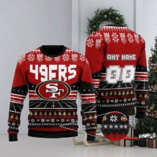 Nfl San Francisco 49Ers Custom Name And Number Personalized Ugly Christmas Sweaters