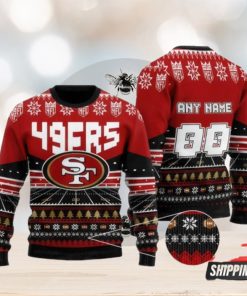 Nfl San Francisco 49Ers Custom Name And Number Personalized Ugly Christmas Sweaters