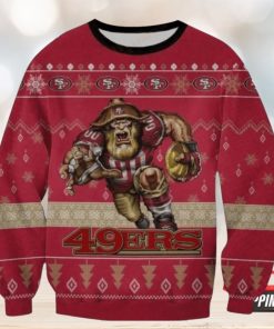 Nfl San Francisco 49Ers Players Mascot Ugly Christmas Sweaters