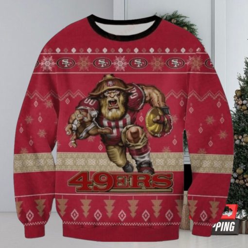 Nfl San Francisco 49Ers Players Mascot Ugly Christmas Sweaters