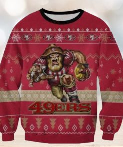 Nfl San Francisco 49Ers Players Mascot Ugly Christmas Sweaters