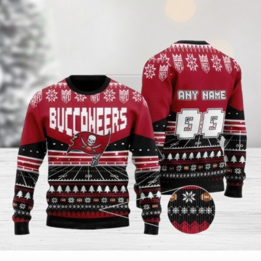 Nfl Tampa Bay Buccaneers Custom Name And Number Ugly Christmas Sweaters