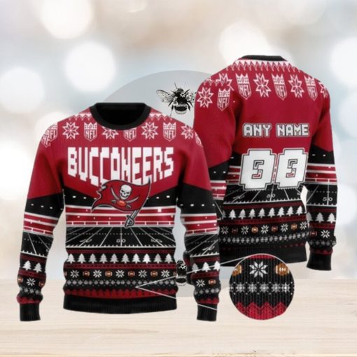 Nfl Tampa Bay Buccaneers Custom Name And Number Ugly Christmas Sweaters