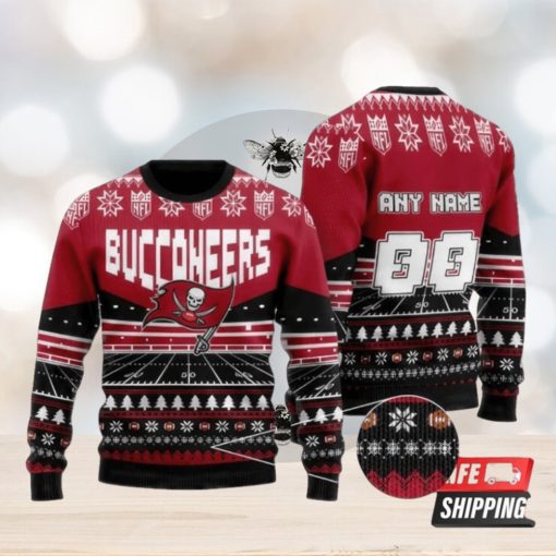 Nfl tampa bay buccaneers custom name and number ugly christmas Sweater