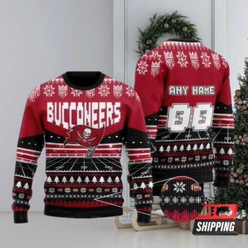 Nfl tampa bay buccaneers custom name and number ugly christmas Sweater