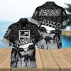 Hockey Santa Xmas Hawaiian Shirt, Mens Christmas Hawaiian Shirt