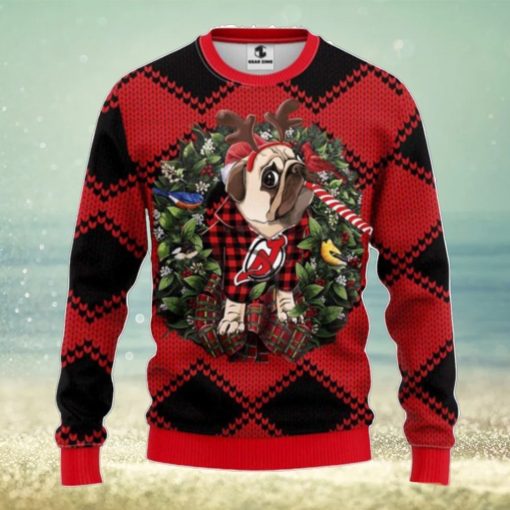 Nhl New Jersey Devils Pug Dog Ugly Christmas Sweatshirt Christmas Gift