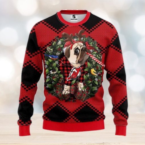 Nhl New Jersey Devils Pug Dog Ugly Christmas Sweatshirt Christmas Gift