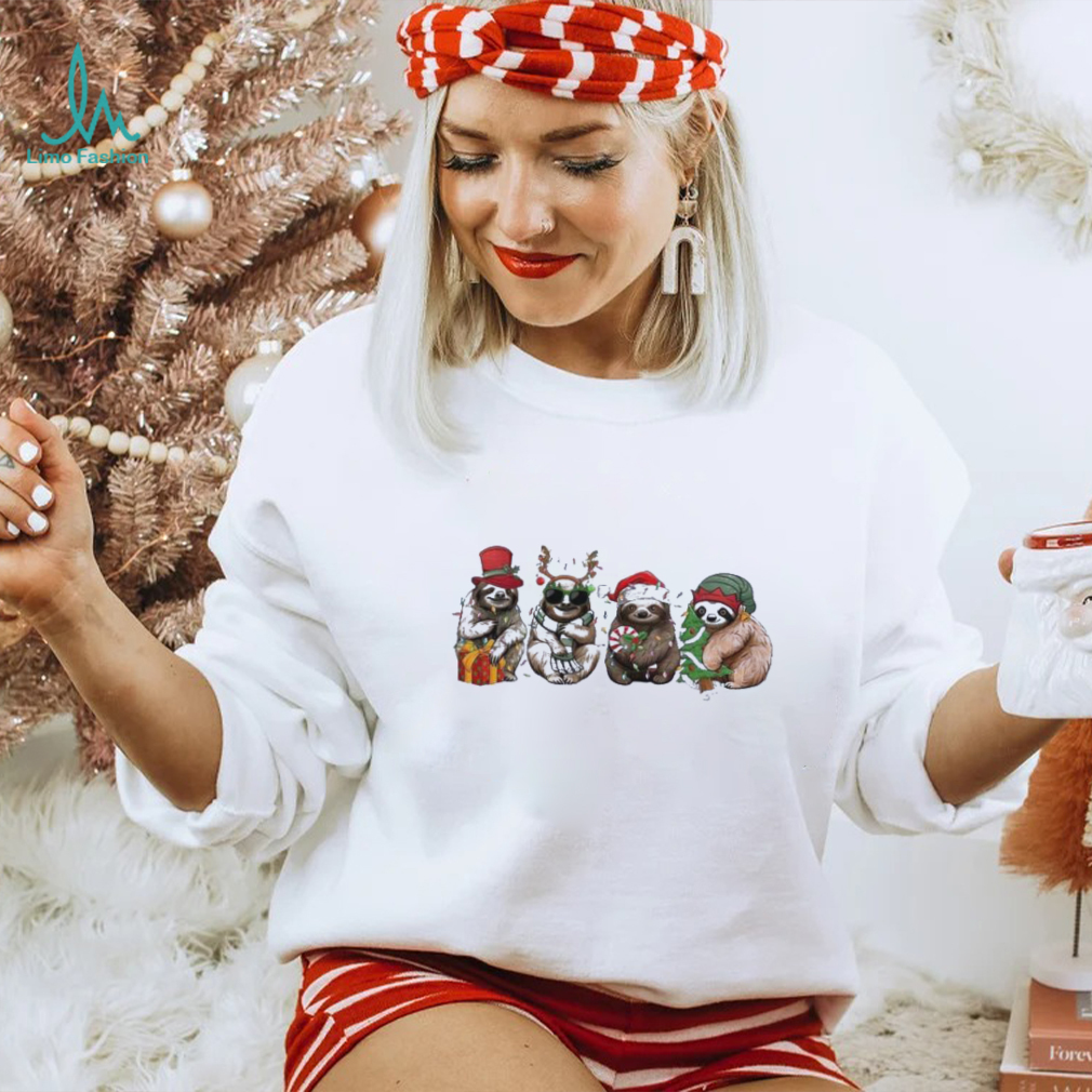 Nice Sloths 2023 merry christmas lights Shirt Nice Sloths 2023 merry christmas lights Shirt