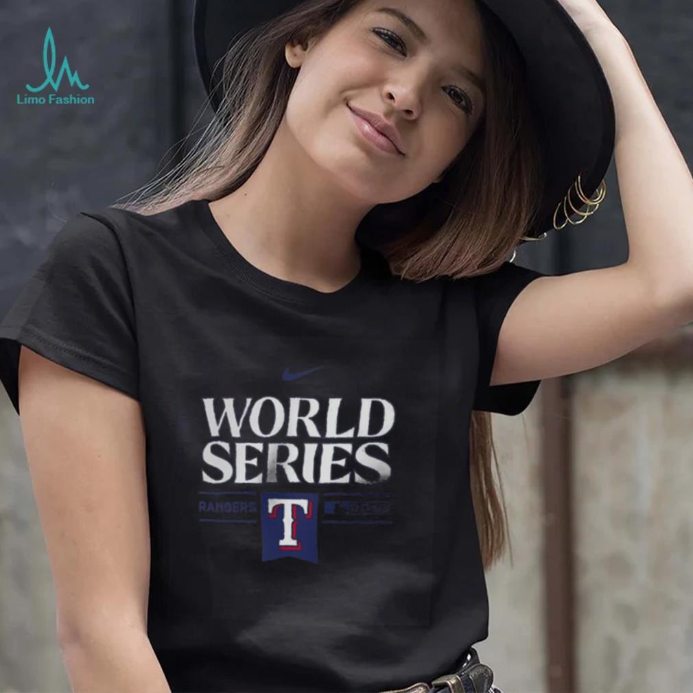 Nike 2023 World Series Bound Texas Rangers Authentic Collection Dugout T Shirt Nike 2023 World Series Bound Texas Rangers Authentic Collection Dugout T Shirt