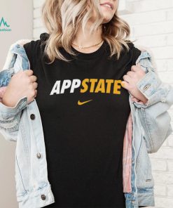 Nike Appalachian State Mountaineers Black Dri FIT Velocity Football Team Issue T Shirt