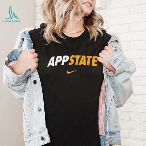 Nike Appalachian State Mountaineers Black Dri FIT Velocity Football Team Issue T Shirt