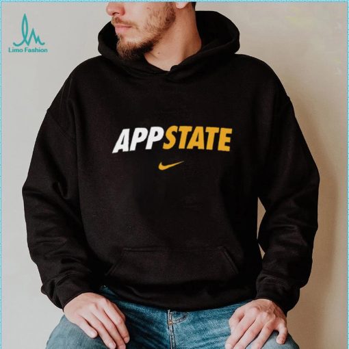 Nike Appalachian State Mountaineers Black Dri FIT Velocity Football Team Issue T Shirt