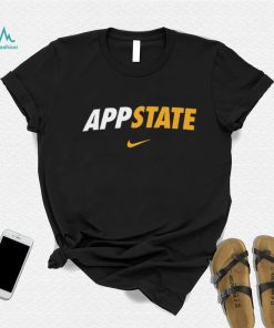 Nike Appalachian State Mountaineers Black Dri FIT Velocity Football Team Issue T Shirt