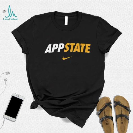 Nike Appalachian State Mountaineers Black Dri FIT Velocity Football Team Issue T Shirt
