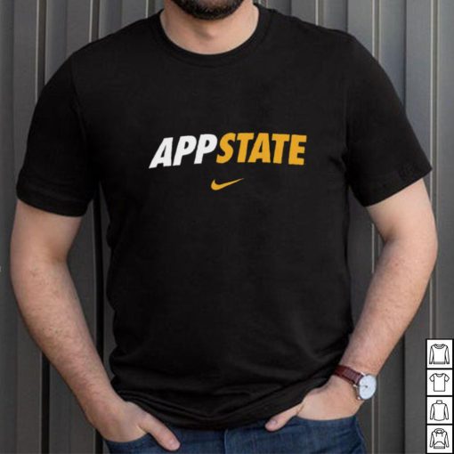 Nike Appalachian State Mountaineers Black Dri FIT Velocity Football Team Issue T Shirt