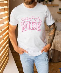 Nike Logo Pink Heart Valentine shirt