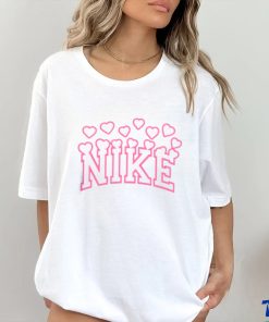 Nike Logo Pink Heart Valentine shirt