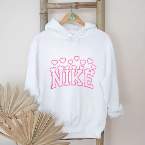 Nike Logo Pink Heart Valentine shirt