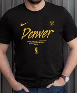 Nike Men's Denver Nuggets Navy Logo T Shirt