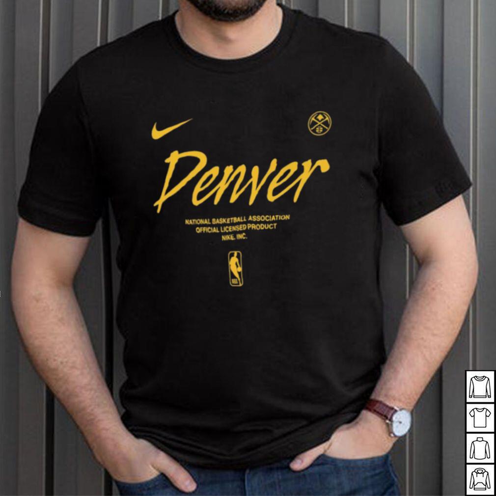 Nike Men's Denver Nuggets Navy Logo T Shirt Nike Men's Denver Nuggets Navy Logo T Shirt