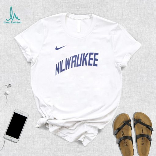 Nike Youth 2023 24 City Edition Milwaukee Bucks Opal Courtside Shirt