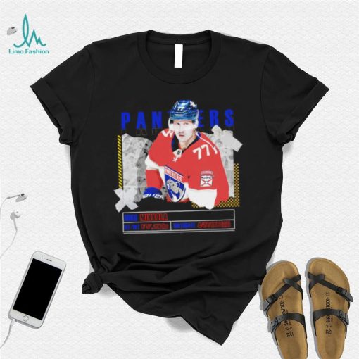 Niko Mikkola number 77 Florida Panthers ice hockey player pose paper gift shirt