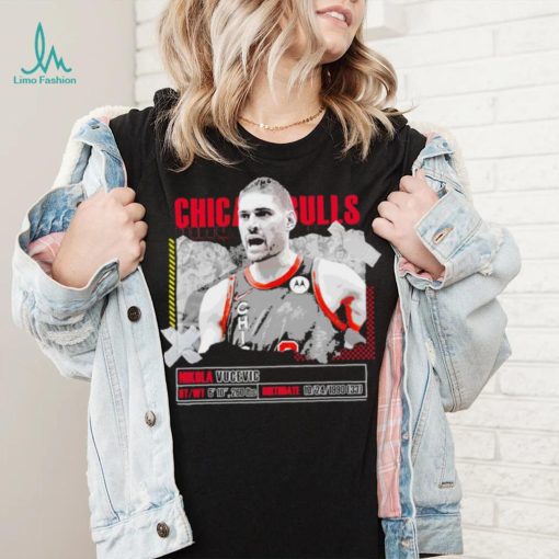 Nikola Vucevic number 9 Chicago Bulls basketball player pose paper gift shirt