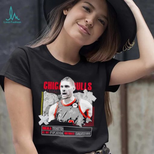 Nikola Vucevic number 9 Chicago Bulls basketball player pose paper gift shirt