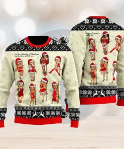 Nine Sweet Santa Ladies Dancing Ugly Christmas Sweater Funny Gift For Men And Women Family Holidays