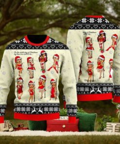 Nine Sweet Santa Ladies Dancing Ugly Christmas Sweater Funny Gift For Men And Women Family Holidays